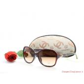 Chanel Purplish Red Oval Sunglasses HM03394