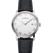 Blancpain Villeret Ultra Slim White Dial Stainless Steel Case Black Leather Strap