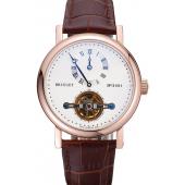 Breguet Classique Complications Rose Gold Case Dark Brown Leather Strap 80154