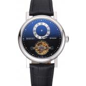 Breguet Classique Complications Stainless Steel Case Black Leather Strap 80158