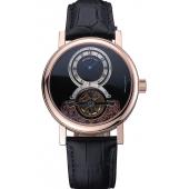 Breguet Classique Grande Complication Tourbillon Gold Case Black Dial Black Leather Strap 622211