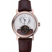 Replica Breguet Classique Grande Complication Tourbillon Gold Case White Dial Brown Leather Strap 622209