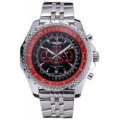 Replica Breilting Bentley Supersports Black And Red Dial Stainless Steel Bracelet  622521