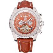 Breitling Bentley Mulliner Tourbillon Brown Dial Stainless Steel Case Brown Leather Strap  622727