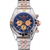 Breitling Chronomat 44 Blue Dial with White Subdials 2 Tone Stainless Steel Bracelet  622510