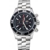 Breitling Superocean Chronograph II Black Dial Stainless Steel Bracelet  622428