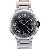 Cartier Ballon Bleu 38mm Black Dial Stainless Steel Case And Bracelet