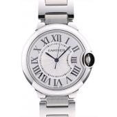 Cartier Ballon Bleu 38mm White Dial Stainless Steel Case Two Tone Silver Bracelet