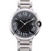 Cartier Ballon Bleu 42mm Black Dial Stainless Steel Case And Bracelet