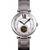 Cartier Ballon Bleu Flying Tourbillon Silver Stainelss Steel Strap  621452 Replica