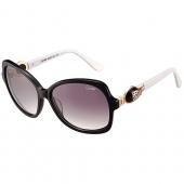 Replica Cartier Double C Decor Black Frame White Temples Sunglasses  308254