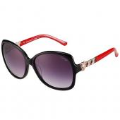 Cheap Cartier Golden Diamond Detail Black Frame Red Temples Sunglasses 308283