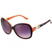 Cartier Golden Finish Logo Detail Black And Orange Frame Sunglasses 308272