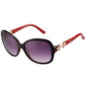 Replica Cartier Golden Finish Logo Detail Black And Red Frame Sunglasses 308273