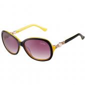 Cartier Golden Logo Detail Black And Yellow Frame Sunglasses 308277 Replica