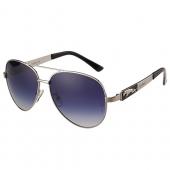 Replica Cartier Panthere Aviator Silver Frame Grey Lenses Sunglasses 308129