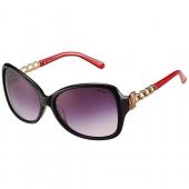 Cartier Panthere Decor Black Frame Red Temples Sunglasses 308262