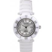 Cartier Pasha 39mm Silver Dial White Ceramic Case Rubber Bracelet