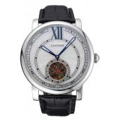 Cheap Cartier Rotonde Flying Tourbillon White Dial 621938