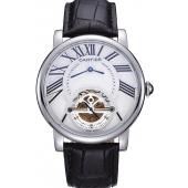 Cheap Cartier Rotonde Flying Tourbillon White Dial 621939