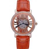 Replica Cartier Rotonde Skeleton Flying Tourbillon Orange 621959