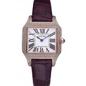 Cartier Santos 100 Diamond Rose Gold Bezel 621913