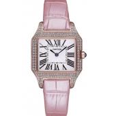 Cartier Santos 100 Diamond Rose Gold Bezel 621915