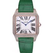 Replica Cartier Santos 100 Diamond Rose Gold Bezel 621930