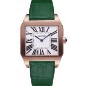 Cartier Santos 100 Diamond Rose Gold Bezel 621933