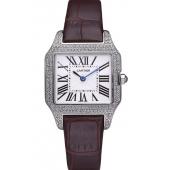 Cartier Santos 100 Diamond Silver Bezel 621908