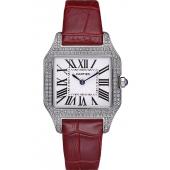 Cartier Santos 100 Diamond Silver Bezel 621916