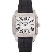 Cartier Santos 100 Diamond Silver Bezel 621924