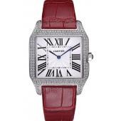 Cartier Santos 100 Diamond Silver Bezel 621928