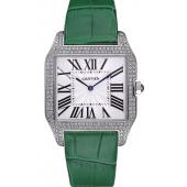 Cartier Santos 100 Diamond Silver Bezel 621929