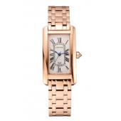 Cheap Cartier Tank Americaine White Dial Rose Gold Case And Bracelet 1453780