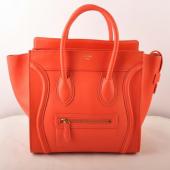 Celine  303 Handbag Cow Leather Orange