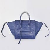 Celine  306 Handbag Crocodile Blue