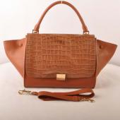 Celine 3073 2way Crocodile Brown Bag HM03053