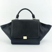 Celine  64430 2way Cow Leather Black Bag Replica