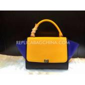 Celine Handbag Calfskin Yellow