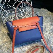 Celine Handbag Belt Bag Calfskin Blue