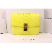 Celine Handbag Snakeskin Yellow