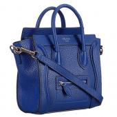 Celine Luggage Nano Blue Silver Hardware 18926743 Replica