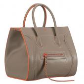 Celine Luggage Phantom Grey With Orange Trim 18926749