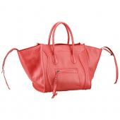 Celine Luggage Phantom Tote Red