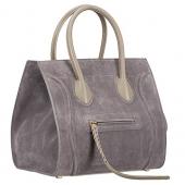 Celine Phantom Luggage Suede Leather Grey