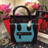 Replica Celine Trapeze Genuine Leather Black Handbag