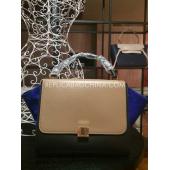 Cheap Celine Trapeze Handbag Genuine Leather Apricot