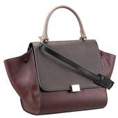 Replica Celine Trapeze Burgundy Bag 607306