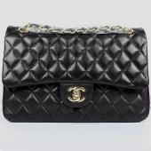 Chanel 01112 Black Lambskin Ladies Bag